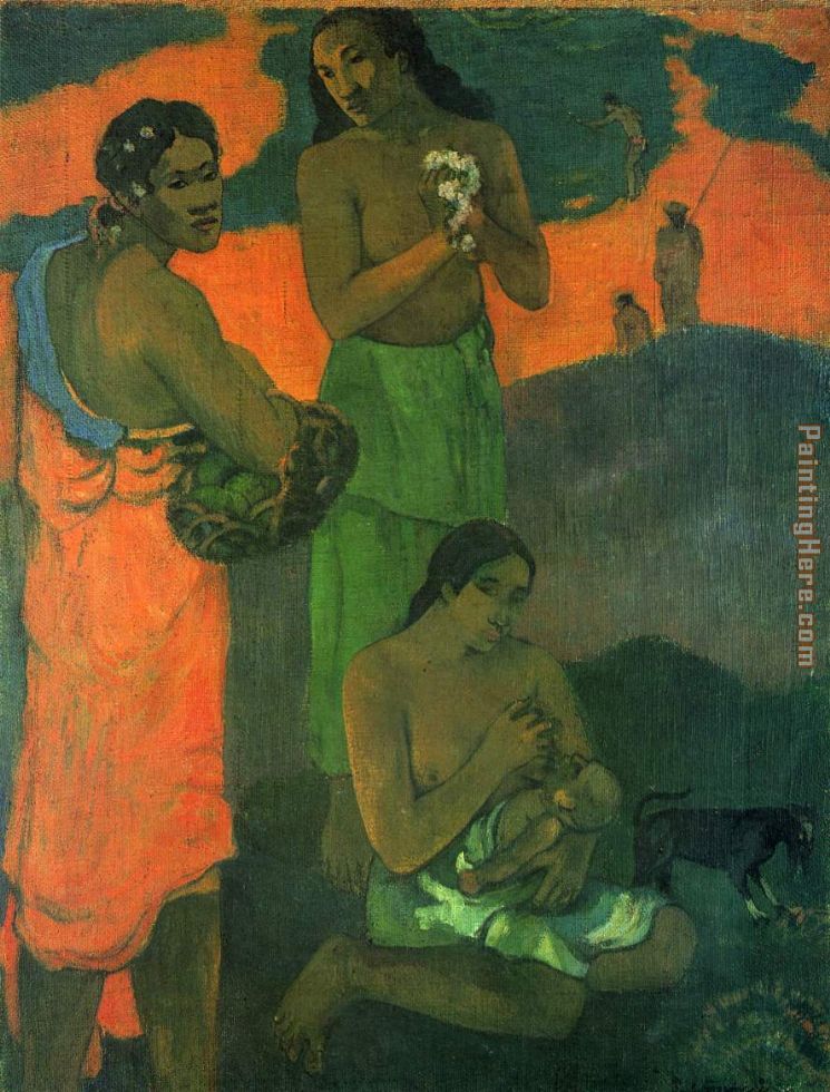 Maternity painting - Paul Gauguin Maternity art painting